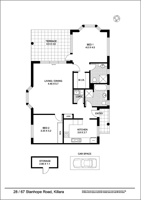 Floorplan of Homely apartment listing, 28/67 Stanhope Rd, Killara NSW 2071