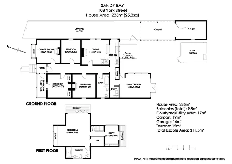 Floorplan of Homely house listing, 108 York Street, Sandy Bay TAS 7005