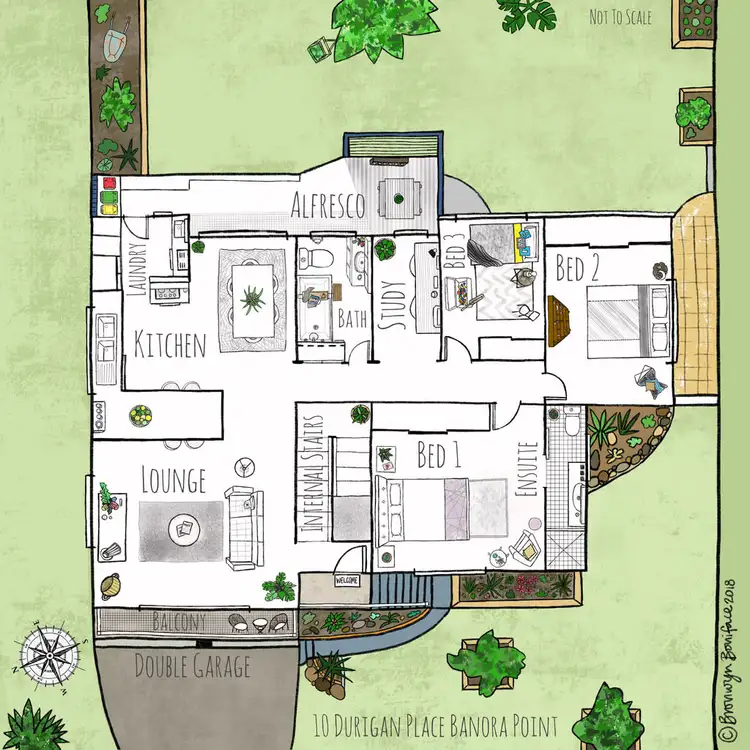 Floorplan of Homely house listing, 10 Durigan Place, Banora Point NSW 2486