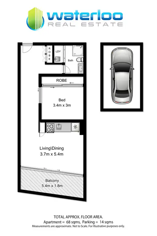 Floorplan of Homely apartment listing, 207/11A Lachlan Street, Waterloo NSW 2017