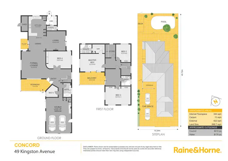Floorplan of Homely house listing, 49 Kingston Avenue, Concord NSW 2137