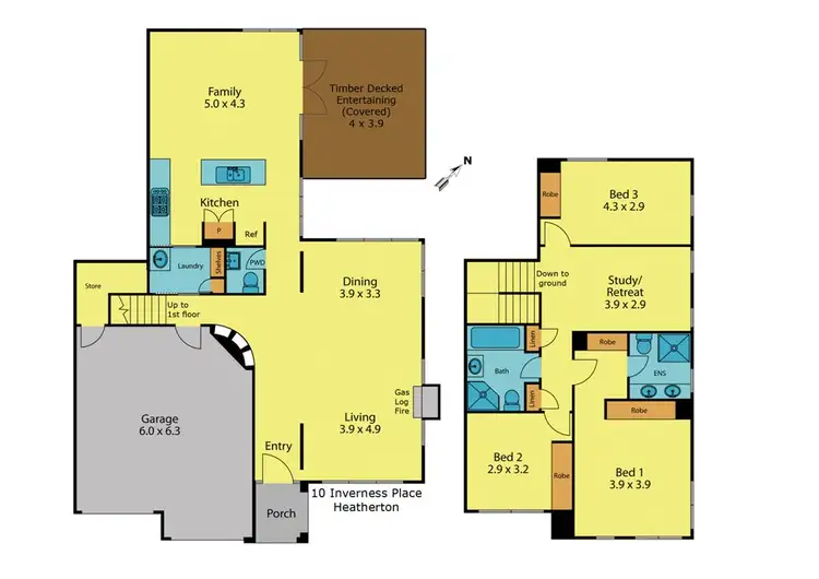Floorplan of Homely house listing, 10 Inverness Place, Heatherton VIC 3202
