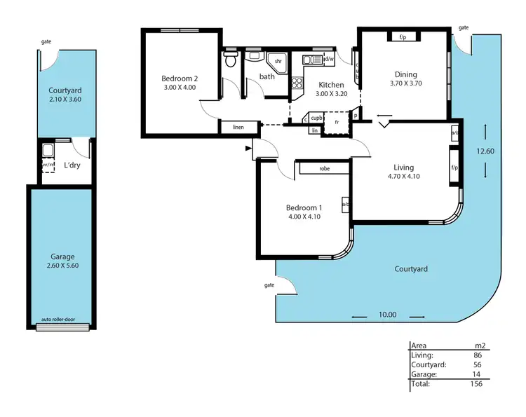 Floorplan of Homely apartment listing, 1/88 Moseley Street, Glenelg South SA 5045