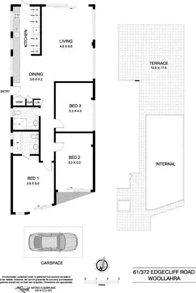 Floorplan of Homely apartment listing, 61/372 Edgecliff Road, Woollahra NSW 2025