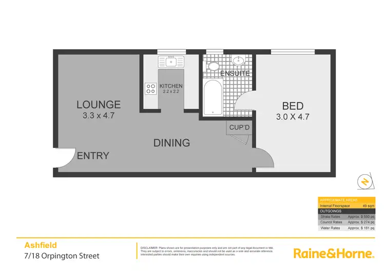 Floorplan of Homely apartment listing, 7/18 Orpington Street, Ashfield NSW 2131