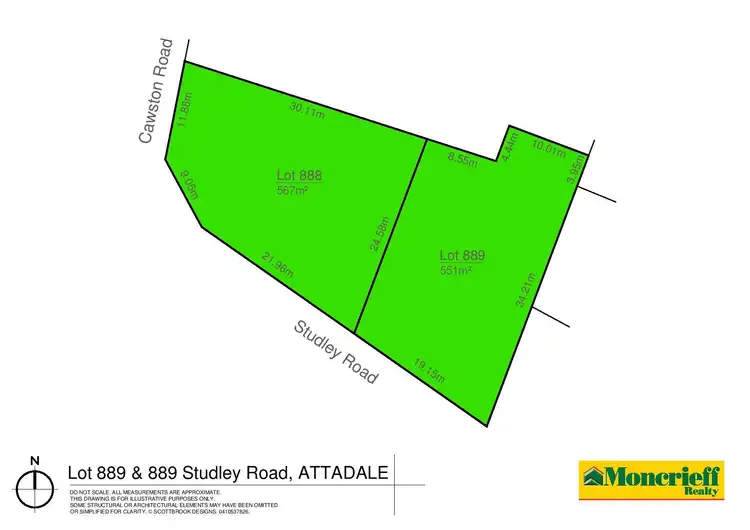 Floorplan of Homely land listing, 1 & 3 Studley Road, Attadale WA 6156