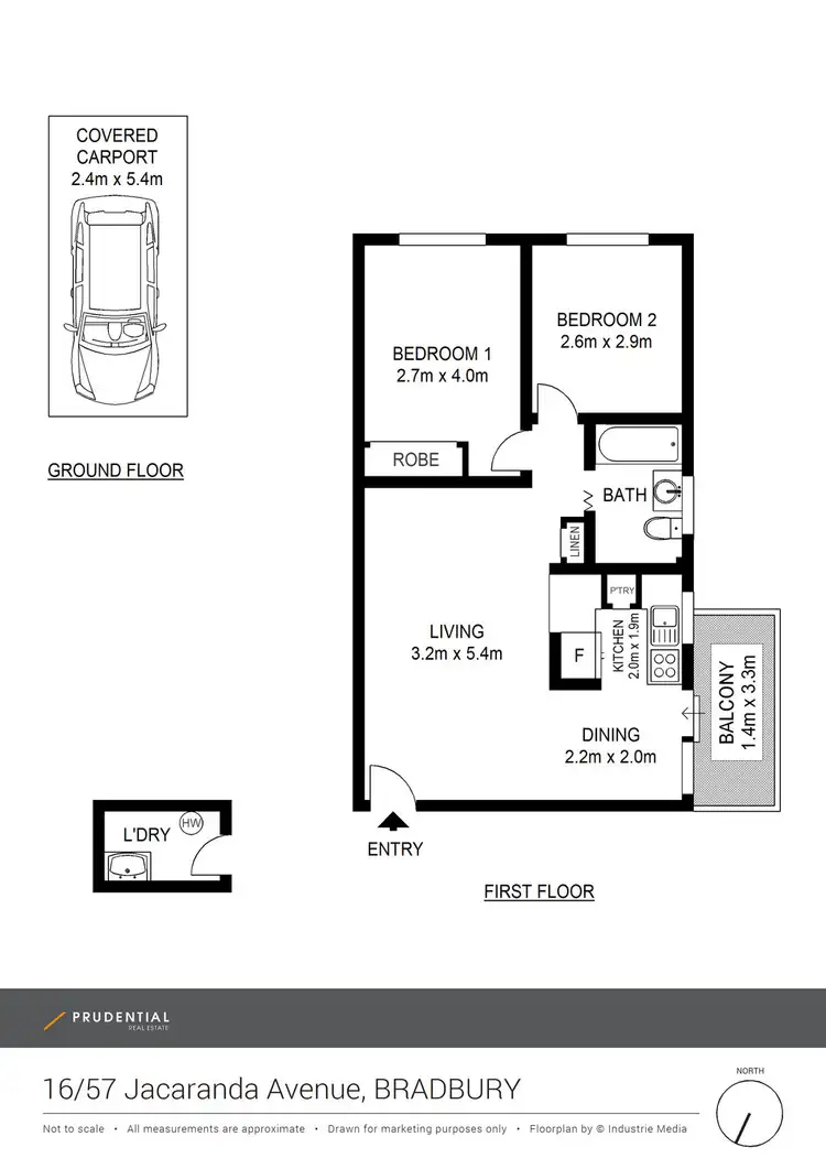 Floorplan of Homely unit listing, 16/57 Jacaranda Avenue, Bradbury NSW 2560