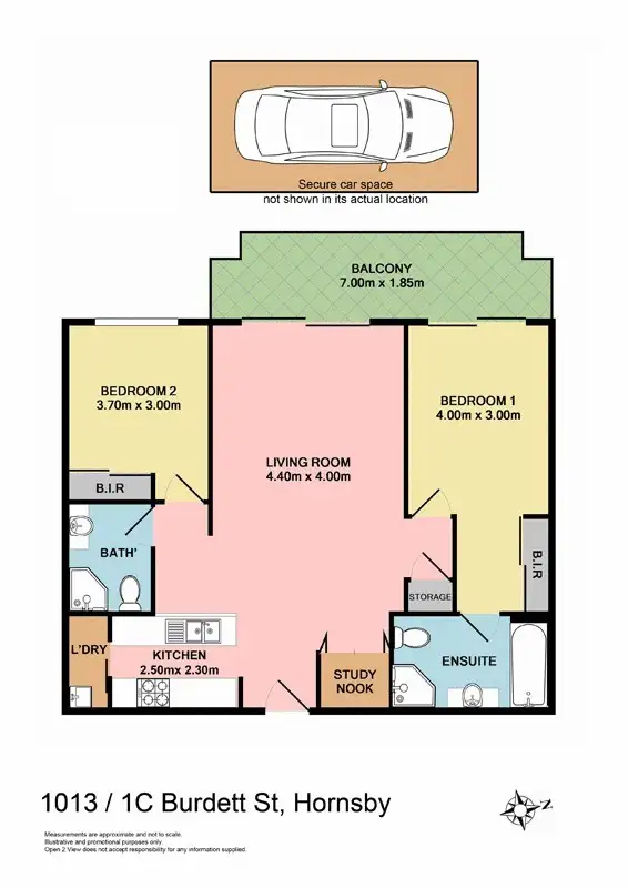 Floorplan of Homely apartment listing, 1013/1C Burdett Street, Hornsby NSW 2077