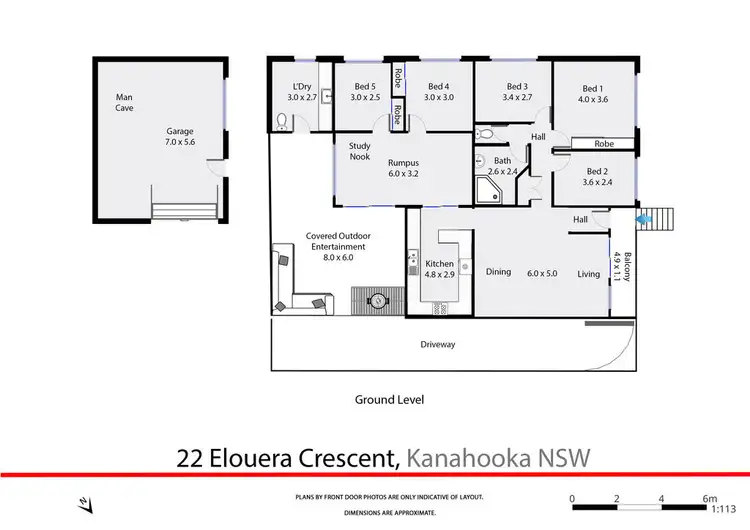 Floorplan of Homely house listing, 22 Elouera Crescent, Kanahooka NSW 2530