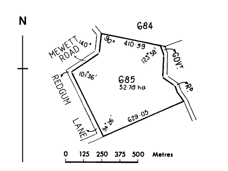 Floorplan of Homely land listing, Sec 685 Red Gum Lane (off Hill Rd), Kersbrook SA 5231