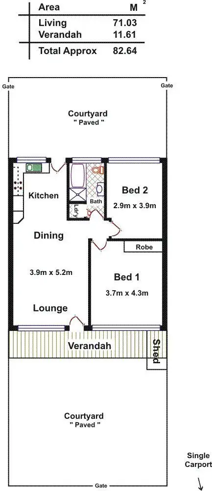 Floorplan of Homely house listing, 7/42 Eighth Street, Gawler South SA 5118