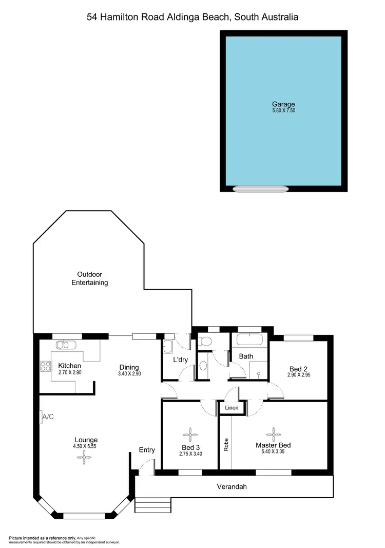 Floorplan of Homely house listing, 54 Hamilton Road, Aldinga Beach SA 5173