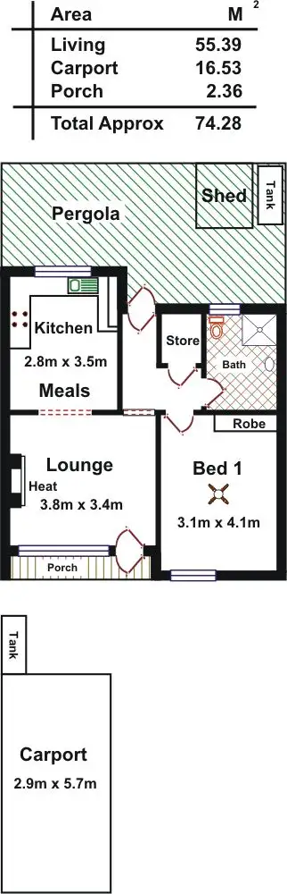 Floorplan of Homely house listing, 7/2 Perez Avenue, Salisbury SA 5108