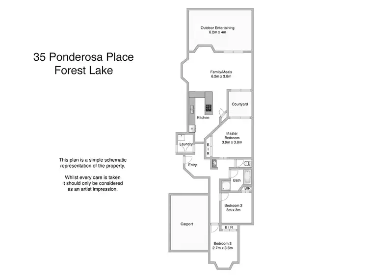 Floorplan of Homely house listing, 35 Ponderosa Place, Forest Lake QLD 4078