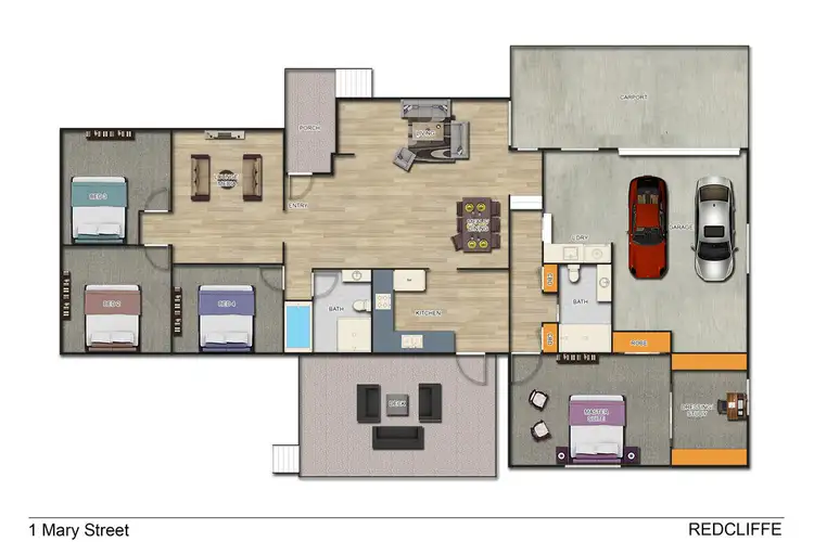 Floorplan of Homely house listing, 1 Mary Street, Redcliffe QLD 4020