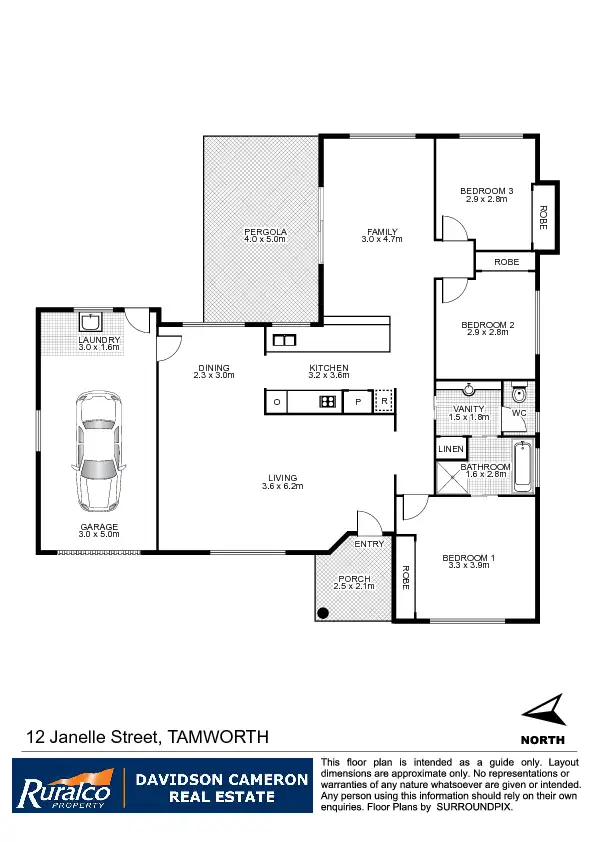 Floorplan of Homely house listing, 12 Janelle Street, Tamworth NSW 2340