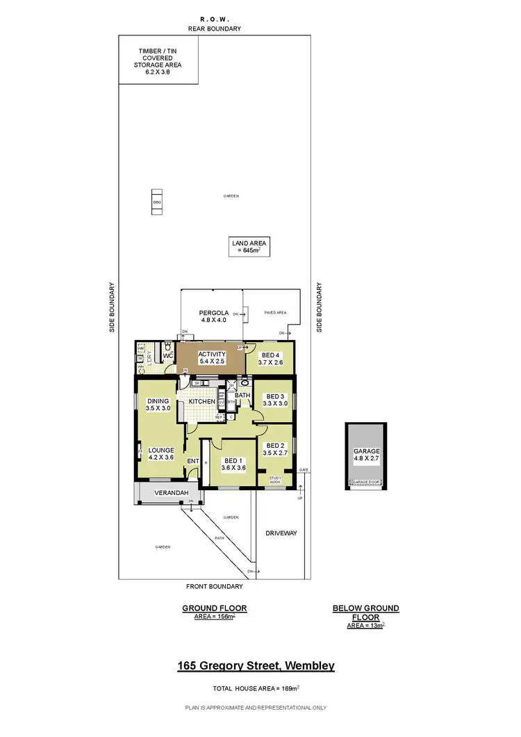 Floorplan of Homely house listing, 165 Gregory Street, Wembley WA 6014