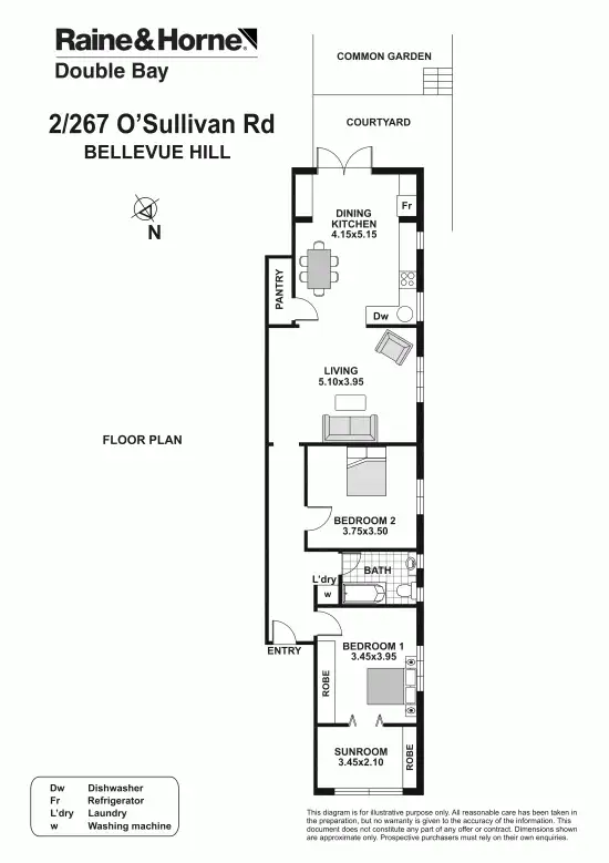 Floorplan of Homely apartment listing, 2/267 O'Sullivan Road, Bellevue Hill NSW 2023