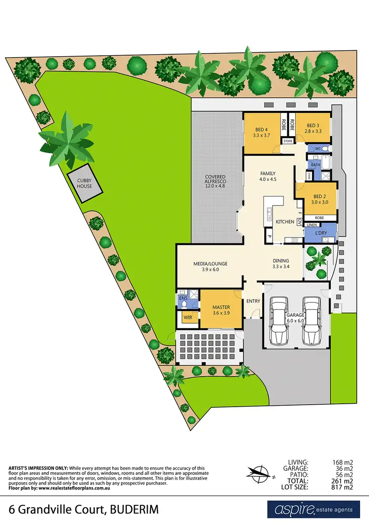 Floorplan of Homely house listing, 6 Grandville Court, Buderim QLD 4556