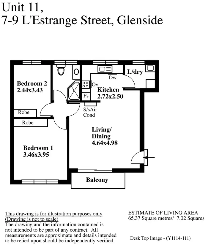 Floorplan of Homely unit listing, 11/7-9 L'Estrange Street, Glenside SA 5065