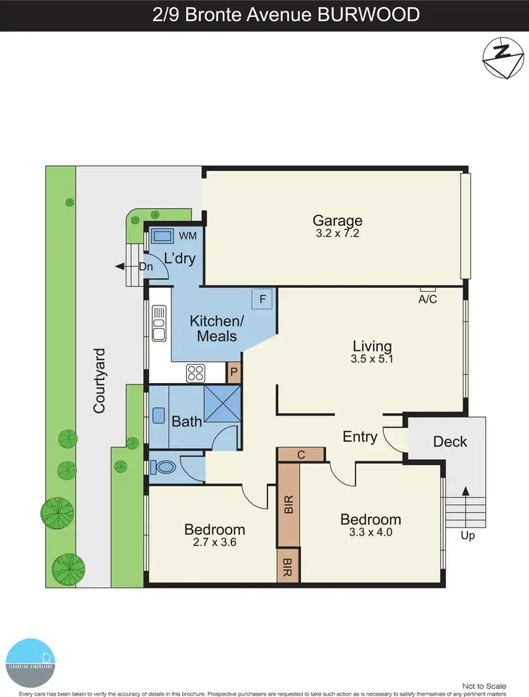 Floorplan of Homely unit listing, 2/9 Bronte Avenue, Burwood VIC 3125