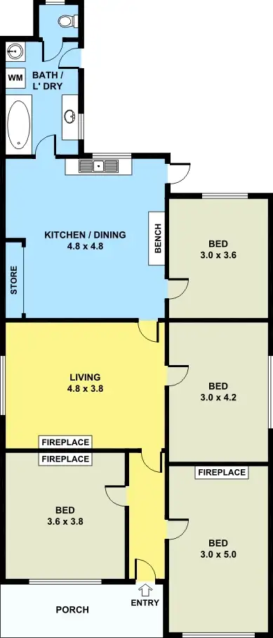 Floorplan of Homely house listing, 12 Mirams Street, Ascot Vale VIC 3032