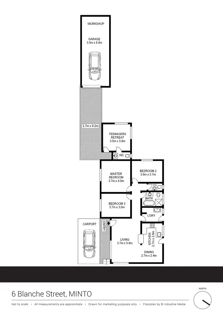 Floorplan of Homely house listing, 6 Blanche Street, Minto NSW 2566