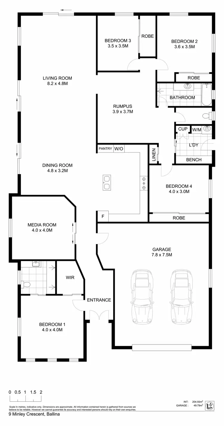 Floorplan of Homely house listing, 9 Minley Crescent, East Ballina NSW 2478