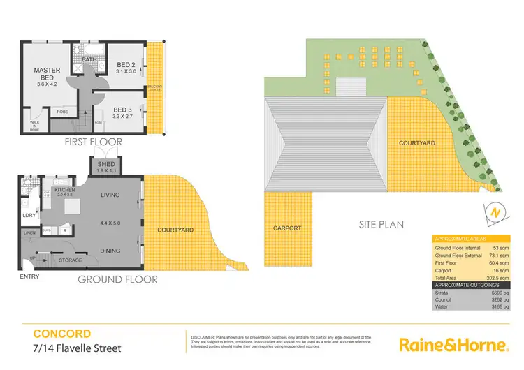 Floorplan of Homely townhouse listing, 7/14 Flavelle Street, Concord NSW 2137