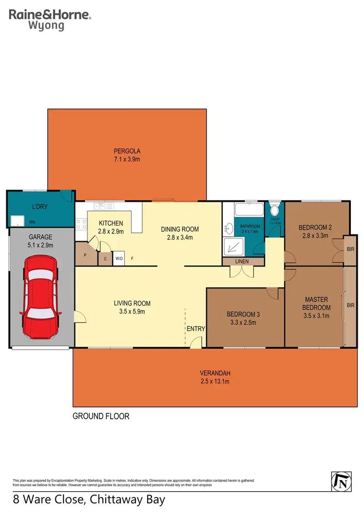 Floorplan of Homely house listing, 8 Ware Close, Chittaway Bay NSW 2261