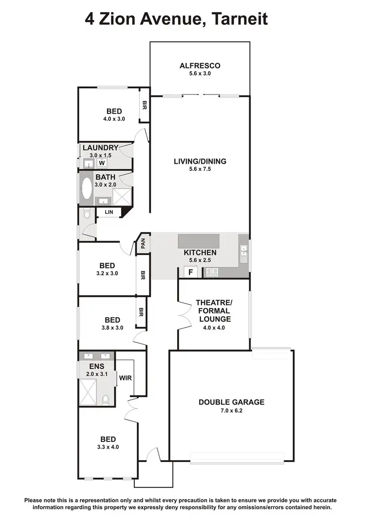 Floorplan of Homely house listing, 4 Zion Avenue, Tarneit VIC 3029