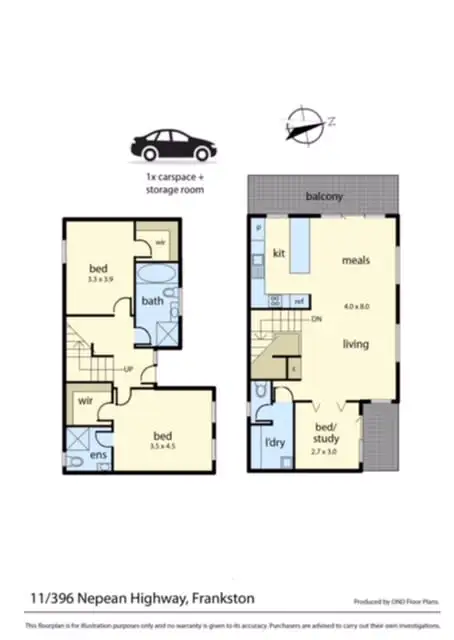 Floorplan of Homely townhouse listing, 11/396 Nepean Highway, Frankston VIC 3199