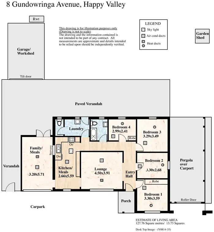 Floorplan of Homely house listing, 8 Gundowringa Avenue, Happy Valley SA 5159