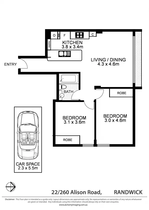Floorplan of Homely apartment listing, 22/260 Alison Road, Randwick NSW 2031