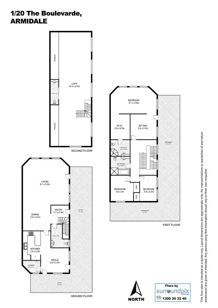 Floorplan of Homely unit listing, 1/20 The Boulevarde, Armidale NSW 2350