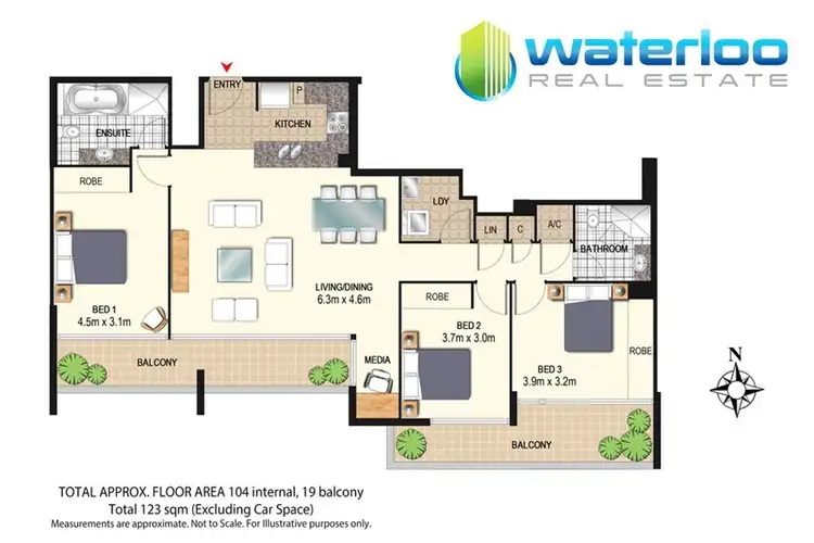 Floorplan of Homely apartment listing, 1236/4 Lachlan Street, Waterloo NSW 2017