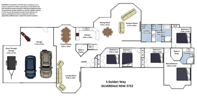 Floorplan of Homely house listing, 5 Golden Way, Silverdale NSW 2752