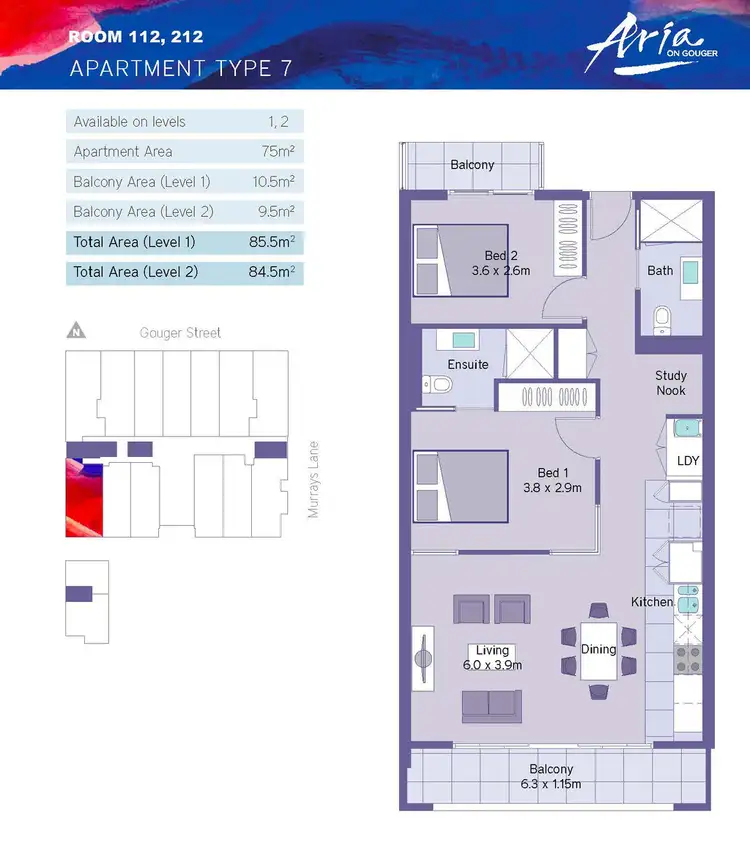 Floorplan of Homely apartment listing, 112/271-281 Gouger Street, Adelaide SA 5000