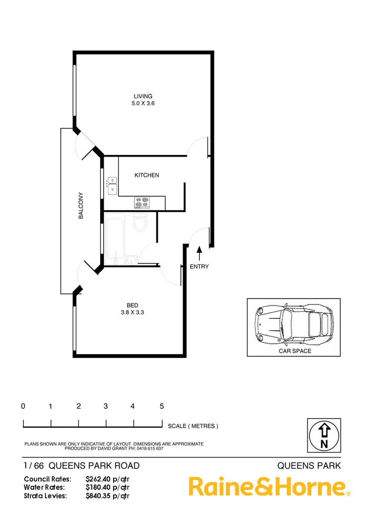 Floorplan of Homely apartment listing, 1/66 Queens Park Road, Queens Park NSW 2022