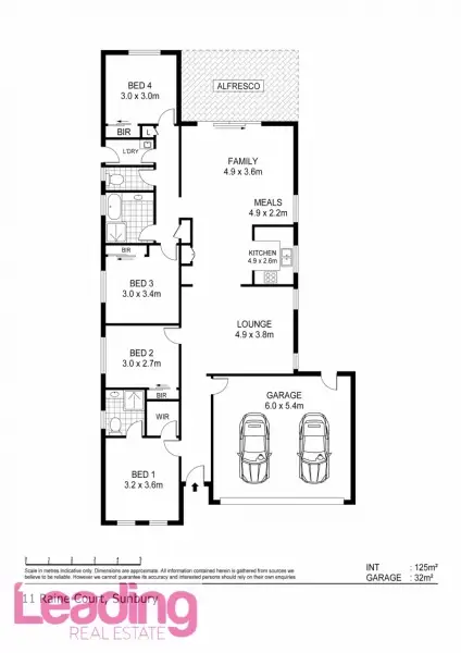 Floorplan of Homely house listing, 11 Raine Court, Sunbury VIC 3429
