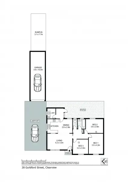 Floorplan of Homely house listing, 28 Guildford Street, Clearview SA 5085