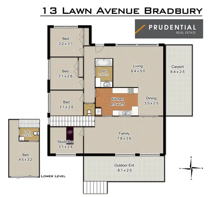 Floorplan of Homely house listing, 13 Lawn Avenue, Bradbury NSW 2560