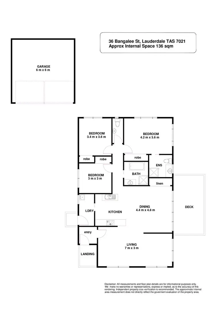 Floorplan of Homely house listing, 36 Bangalee Street, Lauderdale TAS 7021