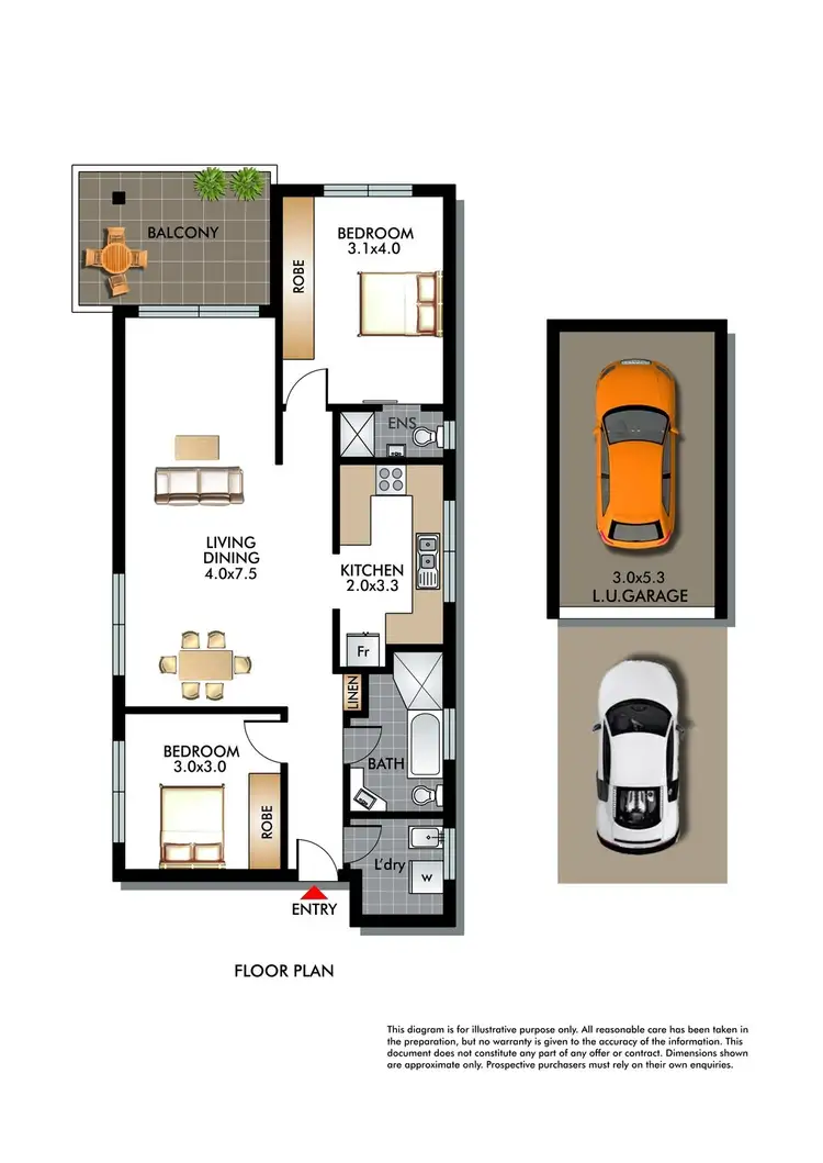 Floorplan of Homely apartment listing, 5/26 Clarke Street, Vaucluse NSW 2030