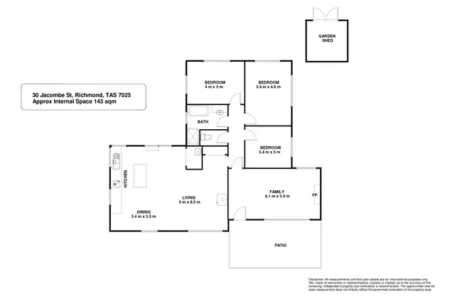 Floorplan of Homely house listing, 30 Jacombe Street, Richmond TAS 7025