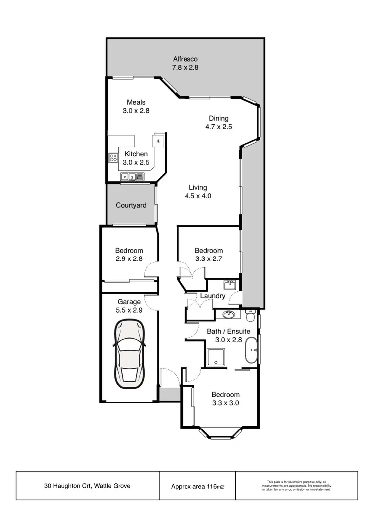 Floorplan of Homely house listing, 30 Haughton Court, Wattle Grove NSW 2173