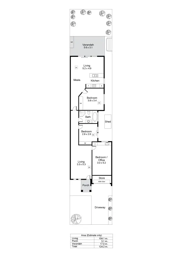 Floorplan of Homely house listing, 13B Albany Close, Oaklands Park SA 5046