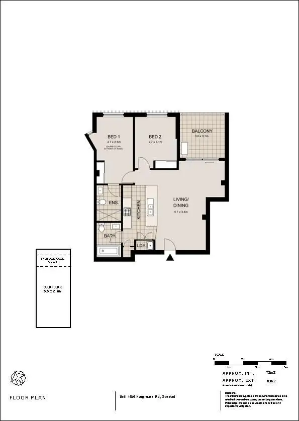 Floorplan of Homely unit listing, 16/6-16 Hargraves, Gosford NSW 2250