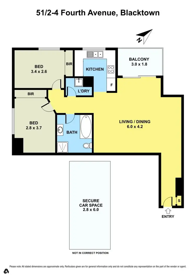 Floorplan of Homely apartment listing, 51/2-4 Fourth Avenue, Blacktown NSW 2148