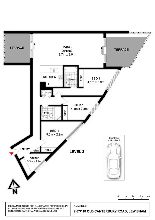 Floorplan of Homely apartment listing, 207/118 Old Canterbury Road, Lewisham NSW 2049